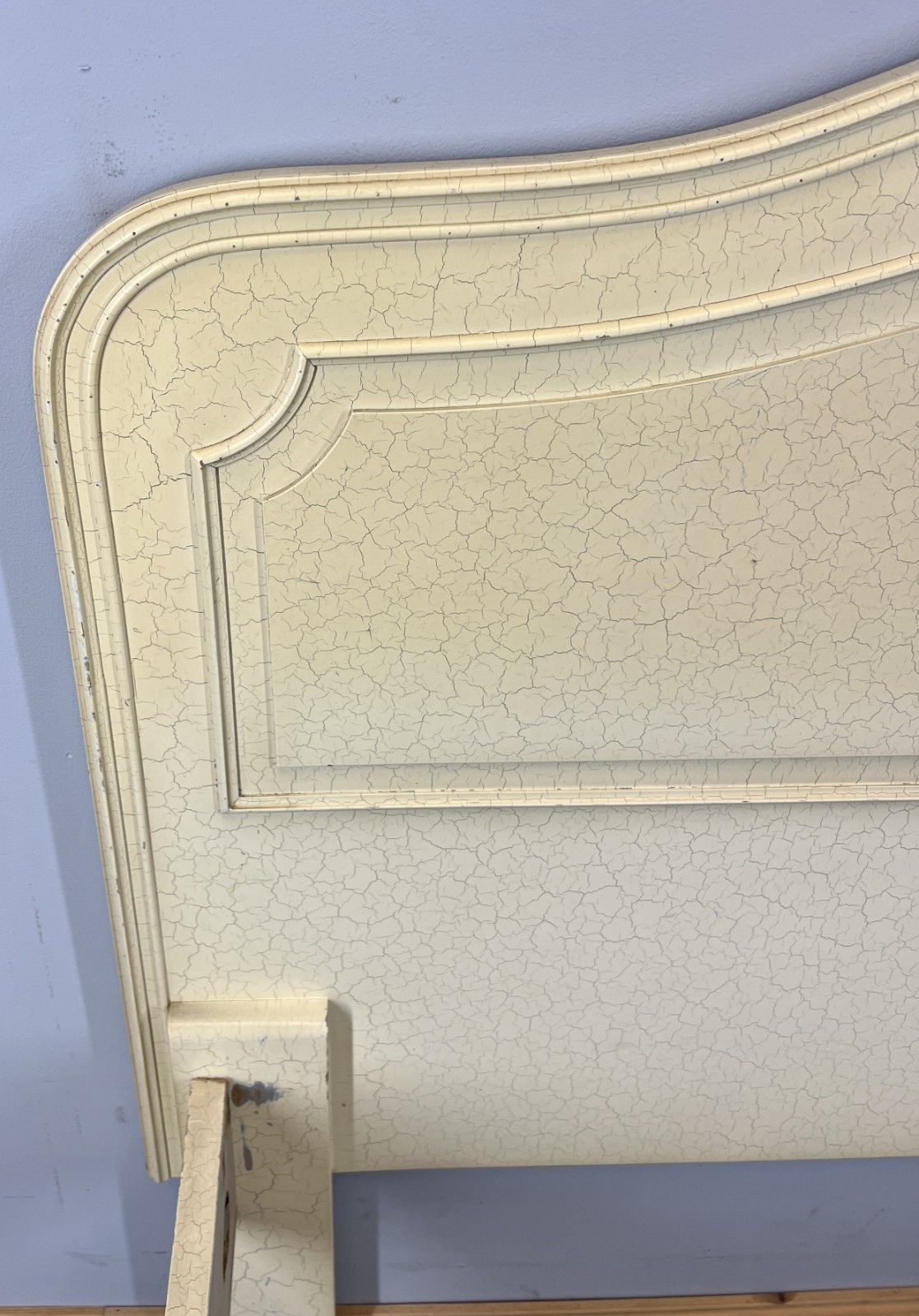 199.0 Bed Vintage French Shabby Chic Single Bed Frame Carved Headboard Lot 4596 photo