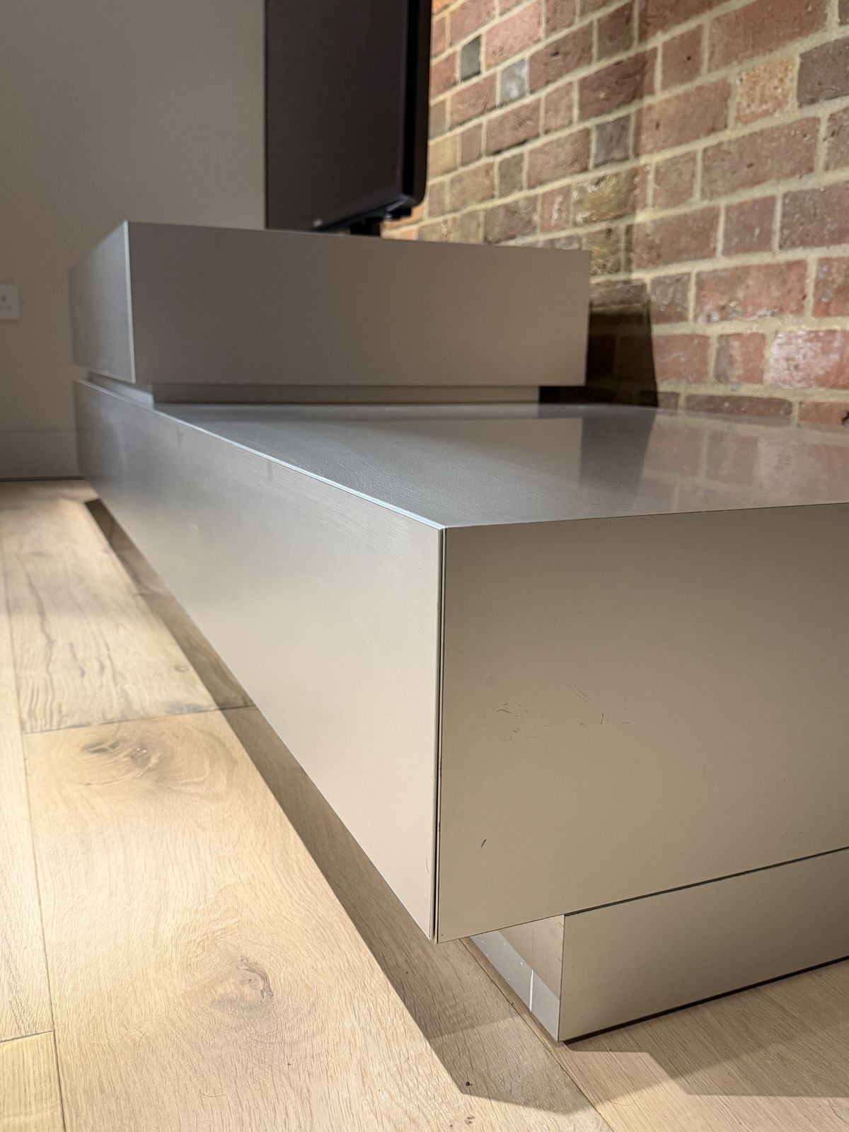 M.D.F. Italia Lowboard Aluminum Tv Console photo buy