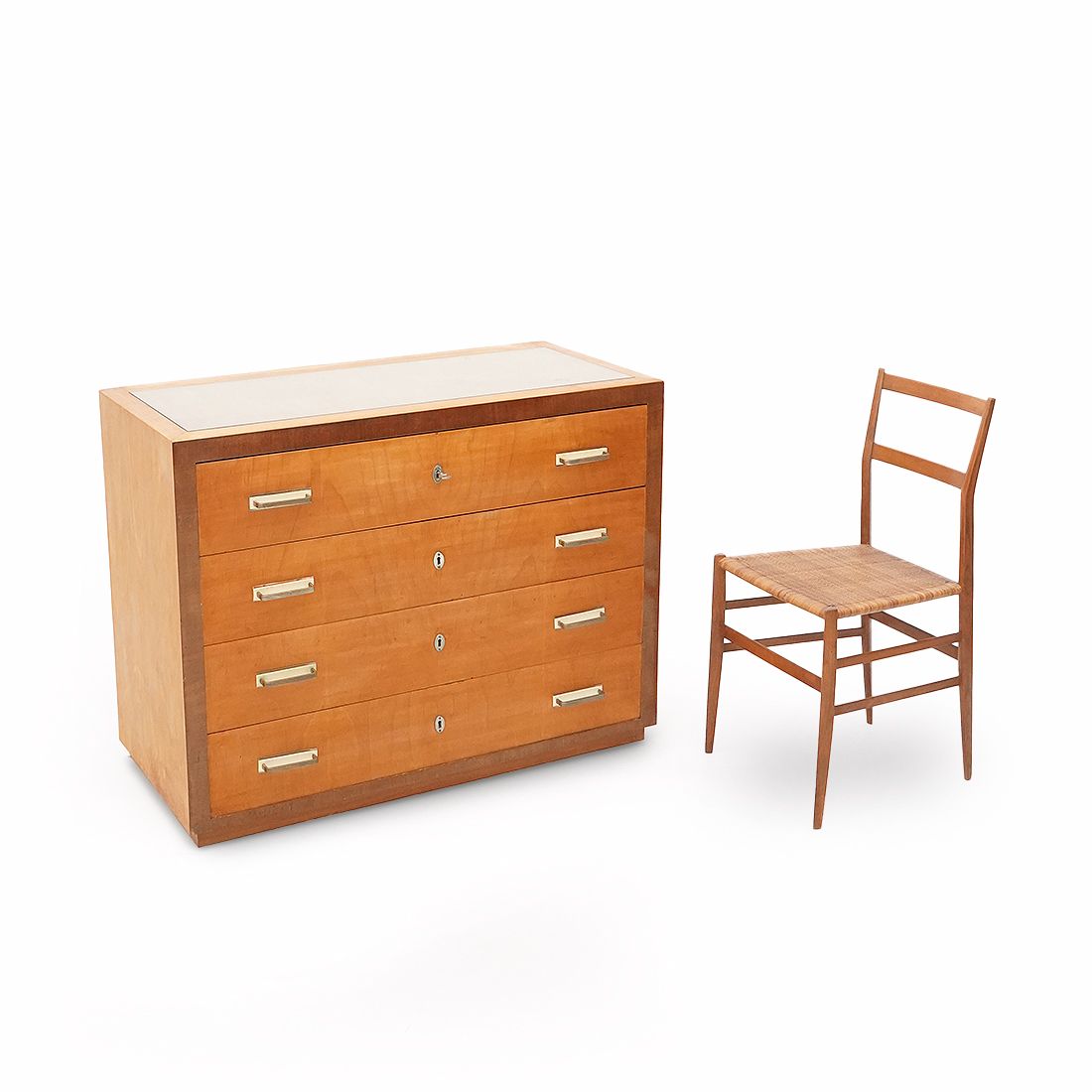 photo vintage Rationalist Maple Chest Of Drawers, 1930s