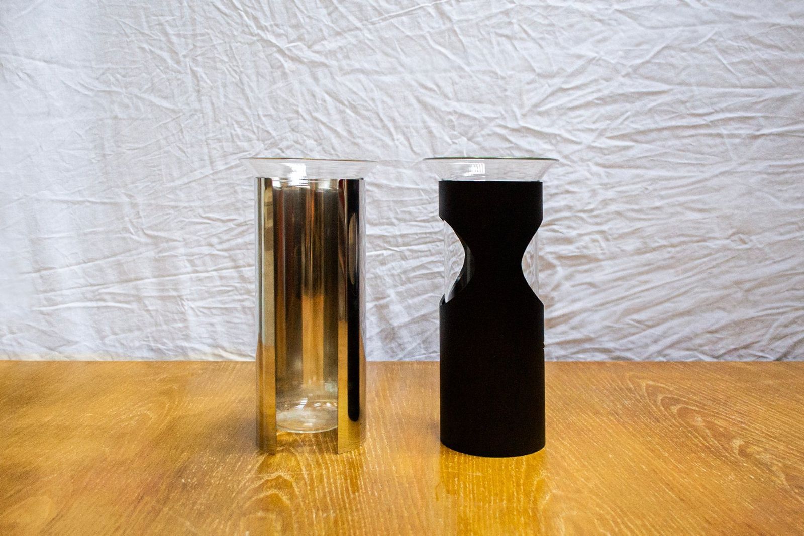 Camicia Series Vases By Enzo Mari For Danese, 1961, Set Of 2