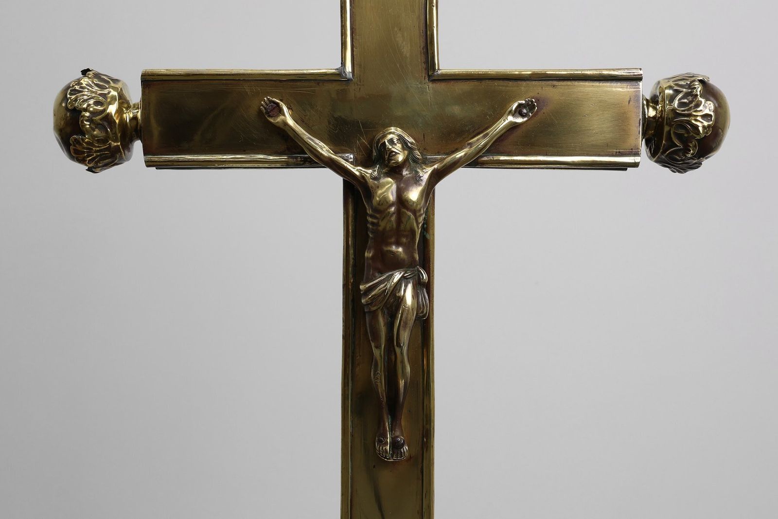 Belgian Processional Crucifix On Pedestal, 1500s photo furniture