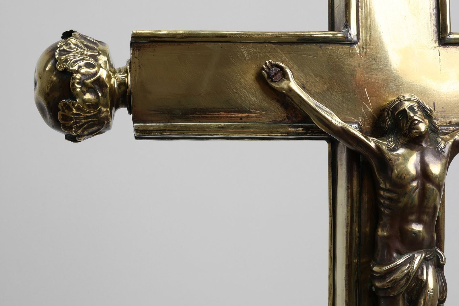 Belgian Processional Crucifix On Pedestal, 1500s photo Home Decor