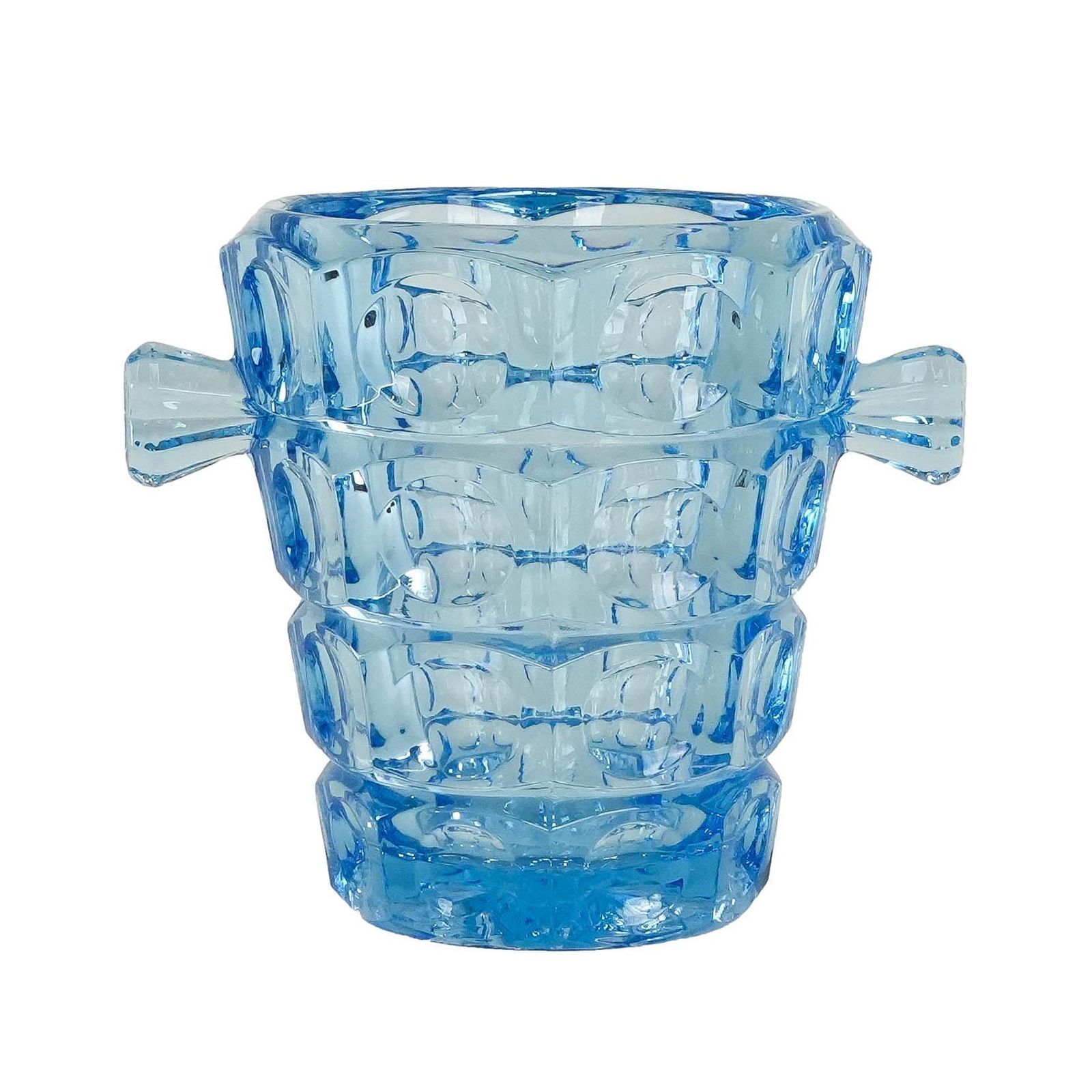 Ice Bucket Rosice, Czech Design, 1950s, Manufacturer: Sklo Union, Designer: Rudolf Jurnikl