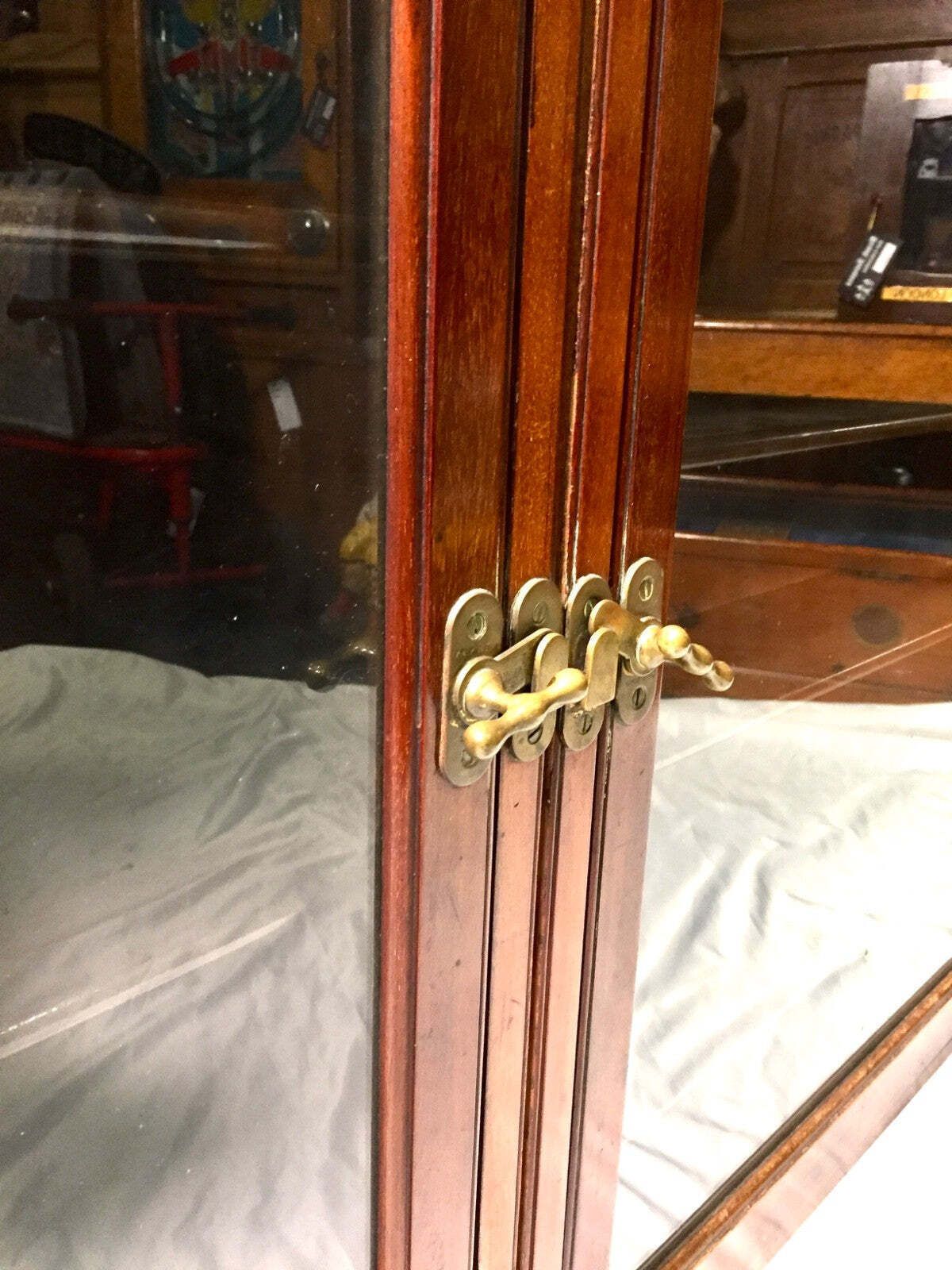 849.0 Antique Haberdashery Shop Display Cabinet / Glazed Fronted Drawers Storage C1900 photo