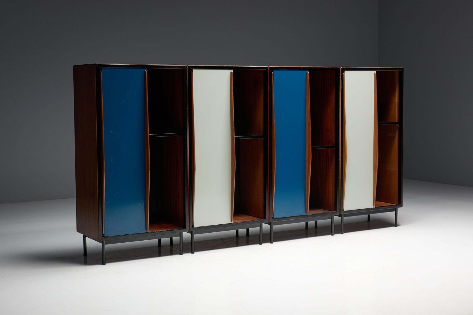 photo vinterior Modernist Wardrobes By Willy Van Der Meeren For Tubax, Belguim, 1950s