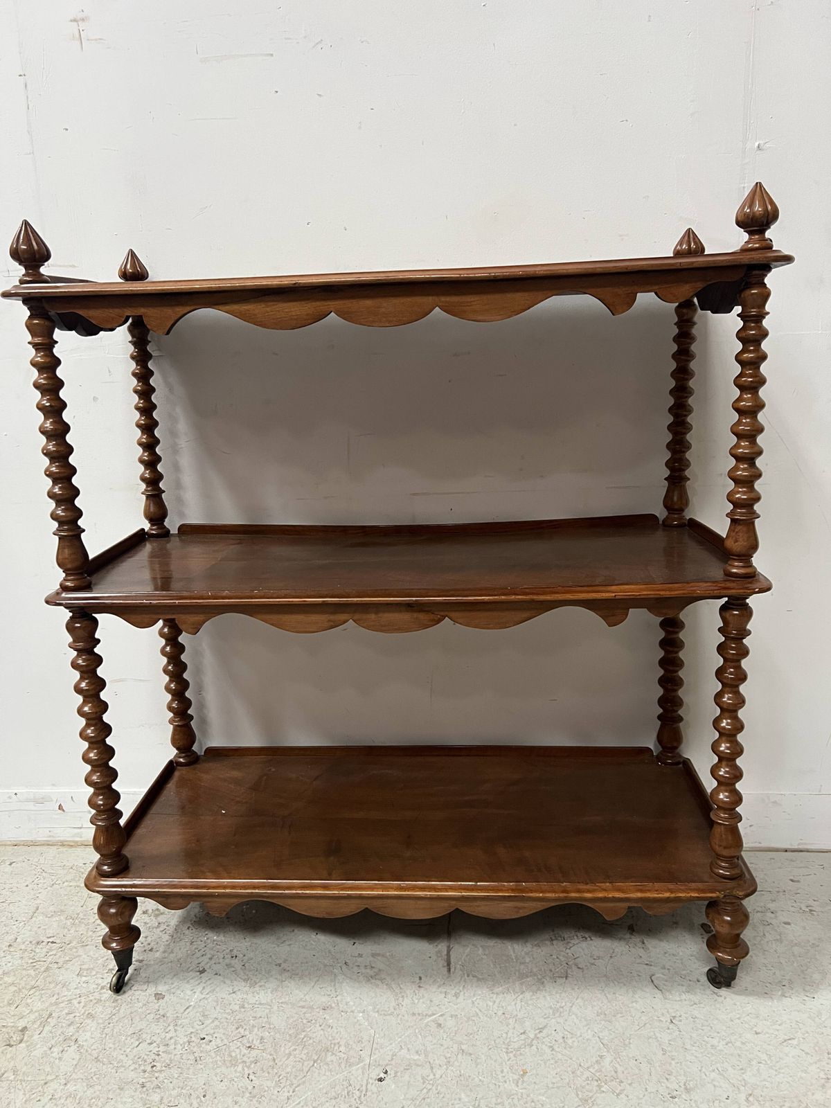 Napoleon III Console Table With Three Shelves In Mahogany And Veneer, 19th Century photo furniture