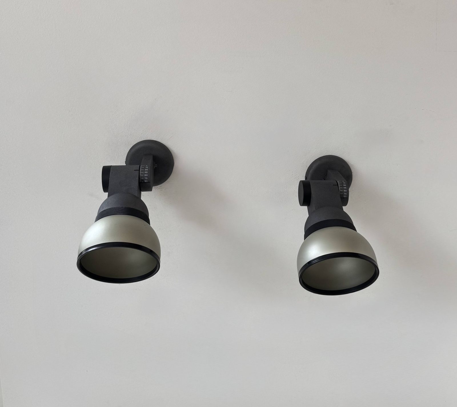 Pair Of Adjustable Vintage Wall Lights, Lacquered Metal, Lita France 1980 photo 396.0