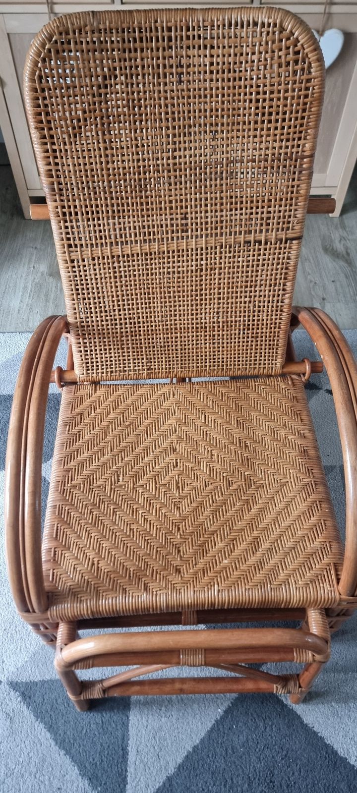 1950   1970 Rattan & Bamboo Lounge Chair photo for sale
