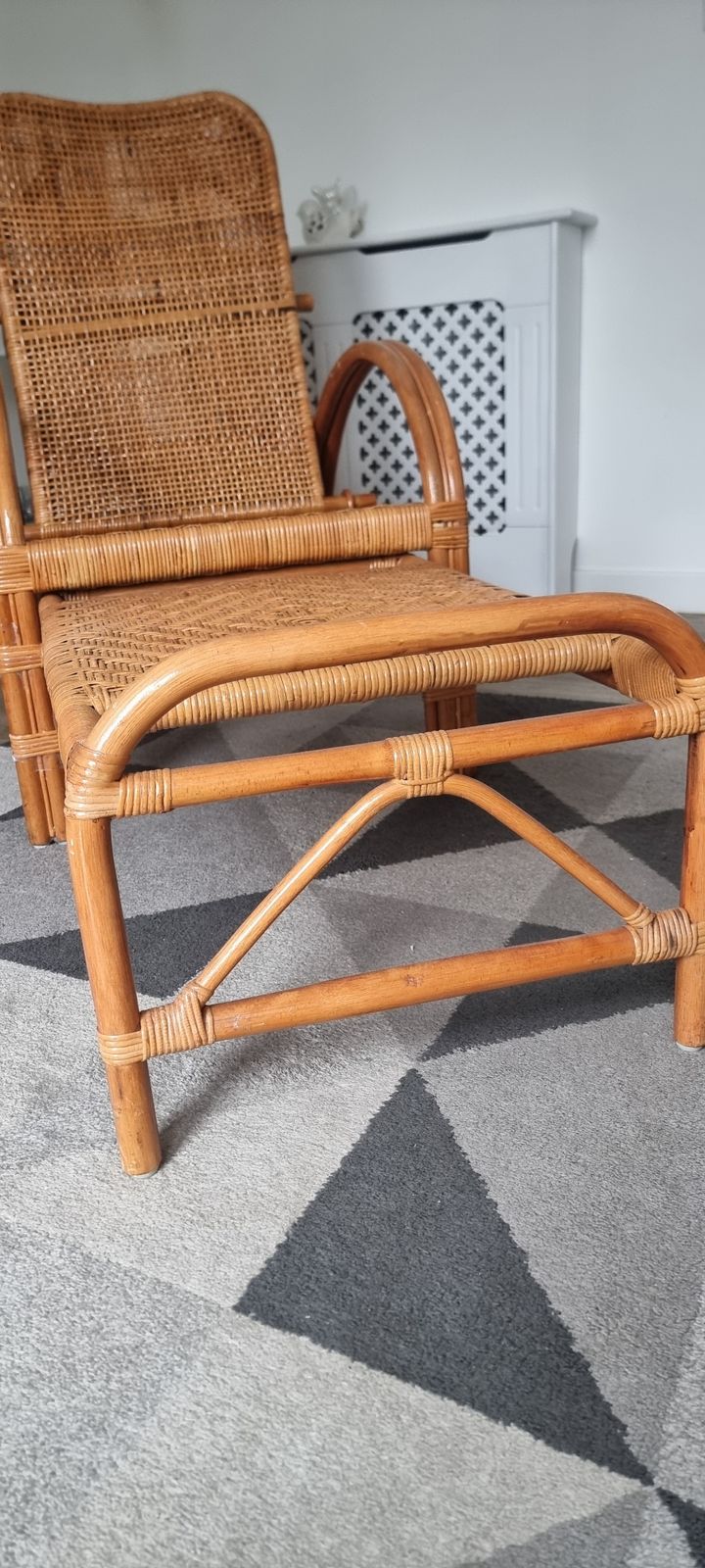 Furniture 1950   1970 Rattan & Bamboo Lounge Chair photo