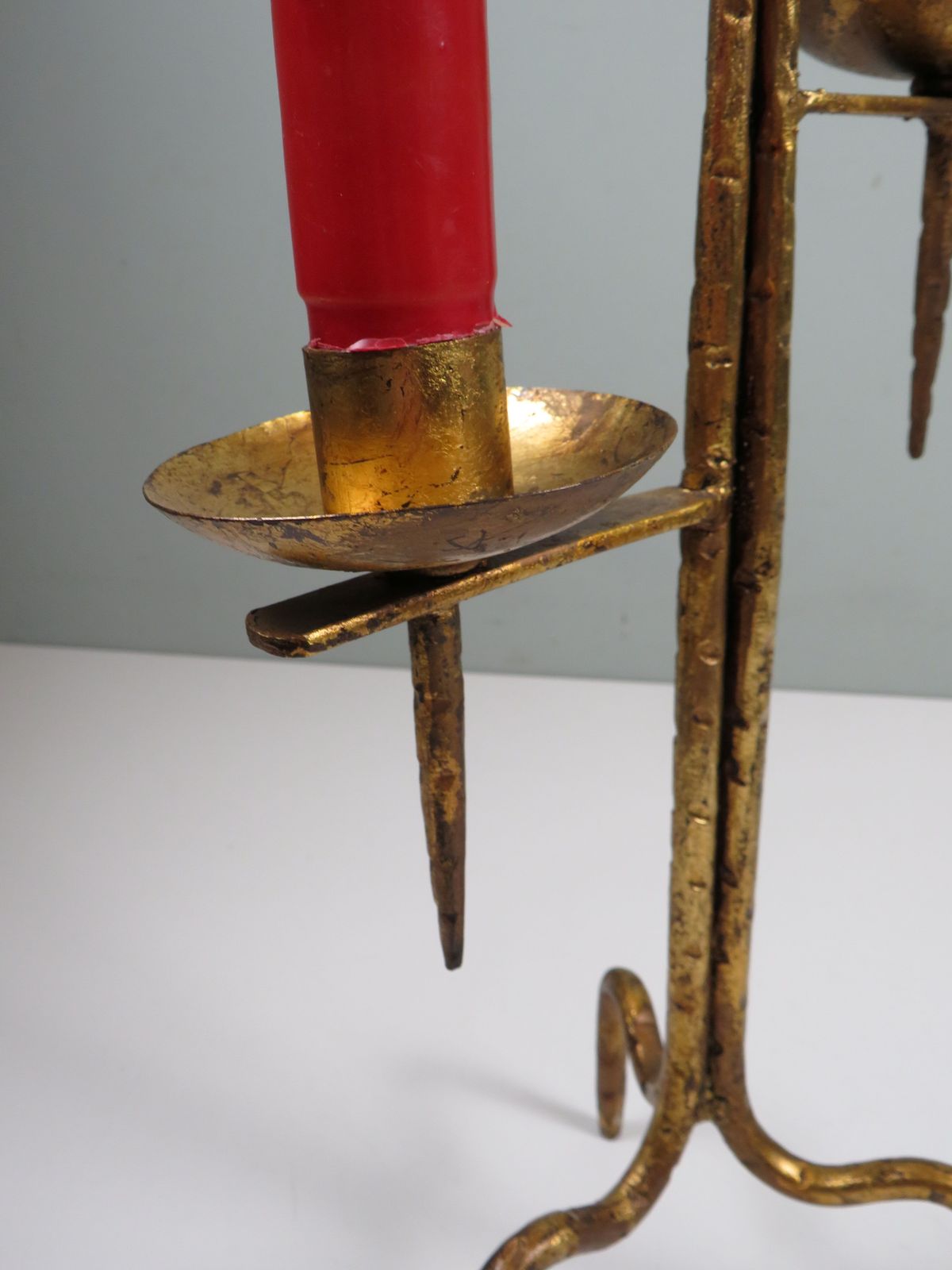 Large Brutalist Metal Candleholder With Venetian Influence, Sculptural Design, 1960s–1970s photo 410.0