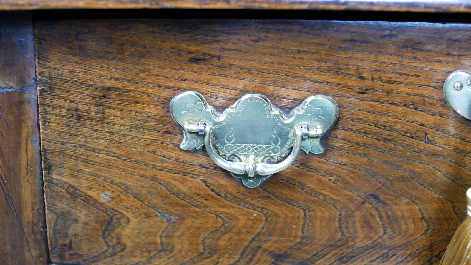 Fine Early Oak Georgian Side Console Hall Table photo for sale