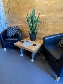 Unique Handmade Industrial Chunky Square Coffee Table With Reclaimed Pine & Steel Frame photo 180.0