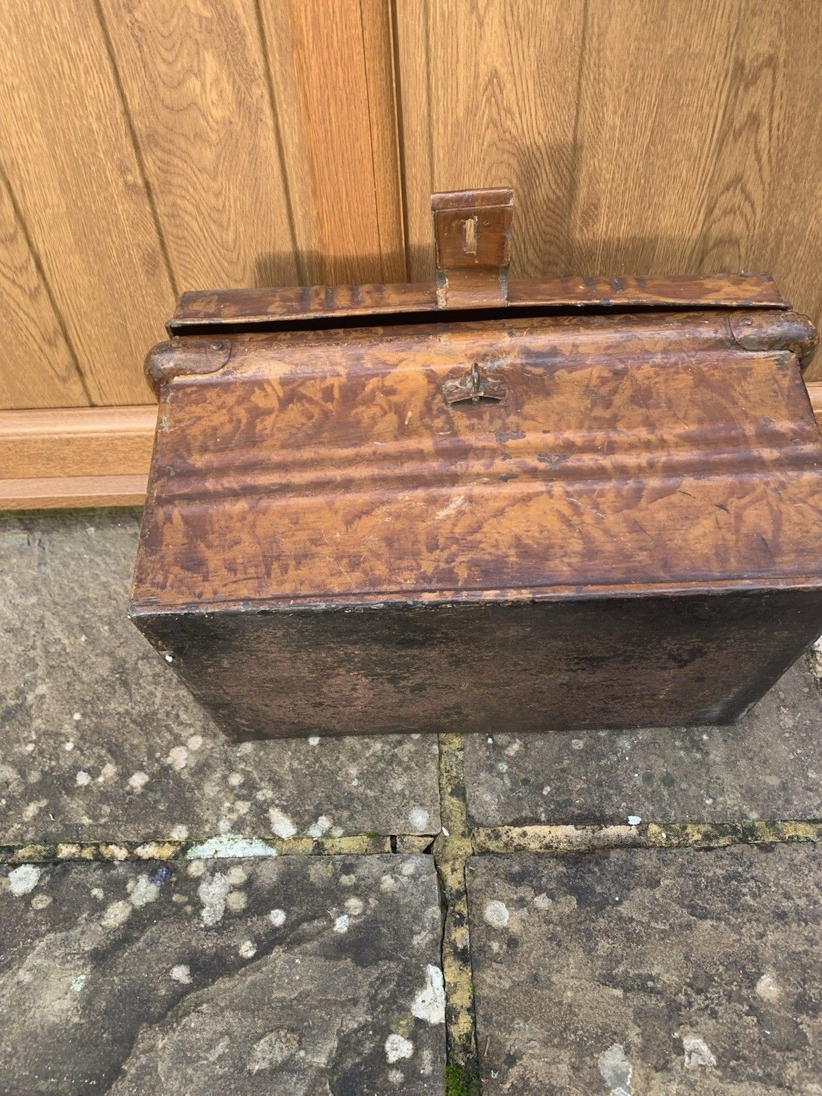 photo furniture An Attractive Painted Victorian Tin Box