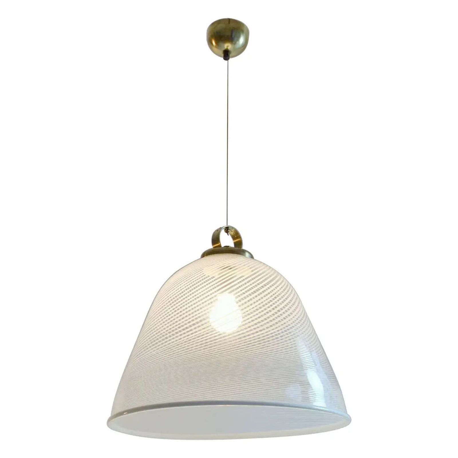 photo buy Large Renato Toso Glass Bell Shape Pendant Murano 1950's