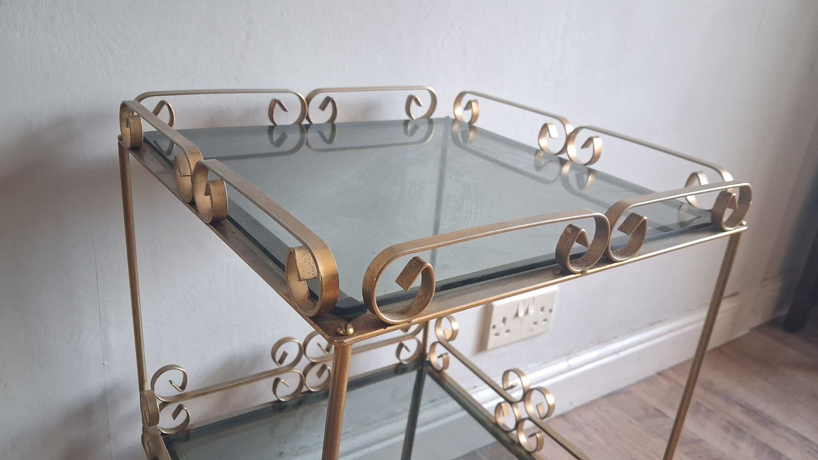 1960's French Mid Century Gilt Wrought Iron Drinks/Cocktail/Side..... Table photo Furniture