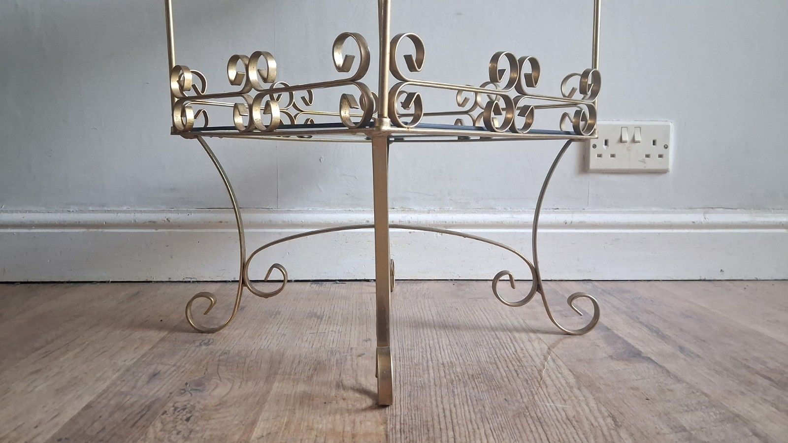 1960's French Mid Century Gilt Wrought Iron Drinks/Cocktail/Side..... Table photo vinterior