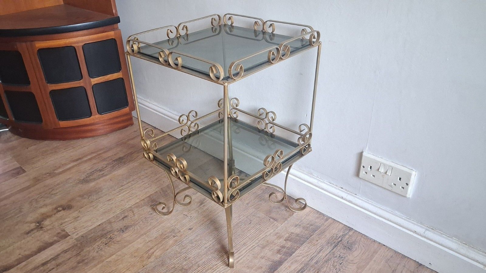 photo buy 1960's French Mid Century Gilt Wrought Iron Drinks/Cocktail/Side..... Table
