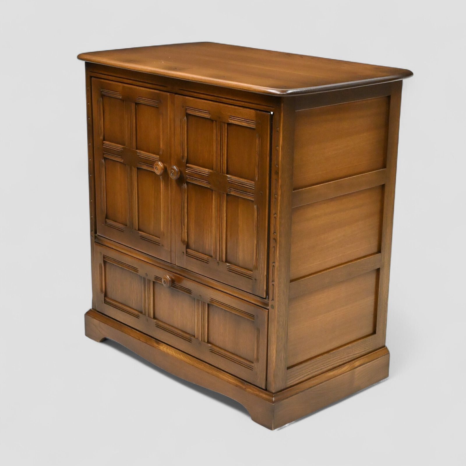 Ercol Mural Tv Video Cabinet Golden Dawn Corner Flap Model 839 Free Uk Delivery photo for sale