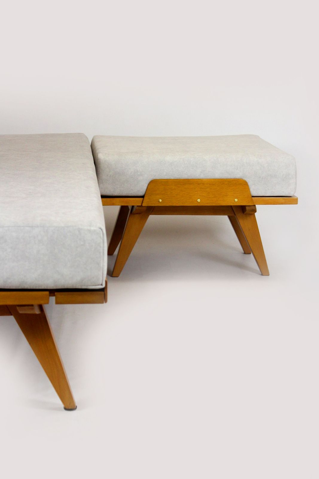 photo for sale Restored 1960s Modular Corner Convertible Sofa With Pouf, Tatra, Czechoslovakia, 1960s