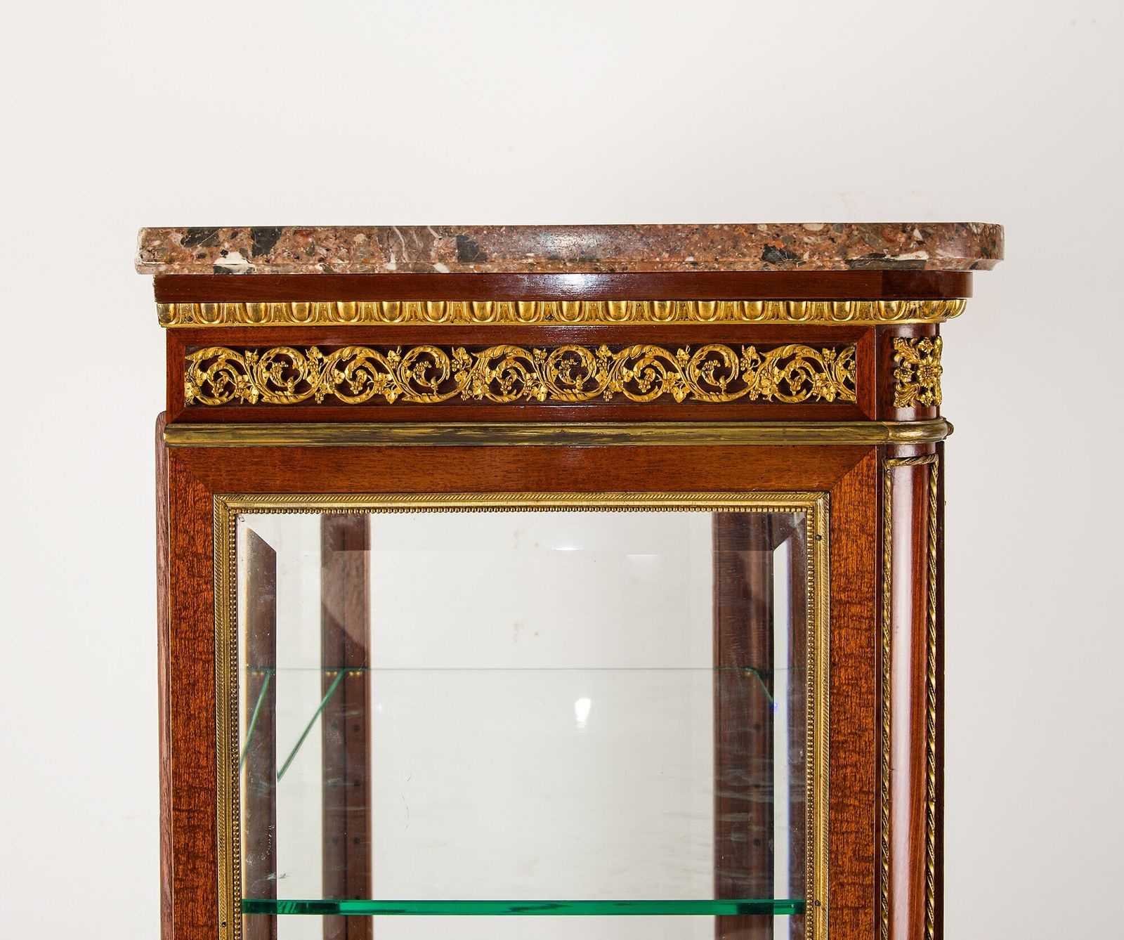 Late 19th Century French Mahogany Vitrine Cabinet Attributed To Paul Sormani photo vintage