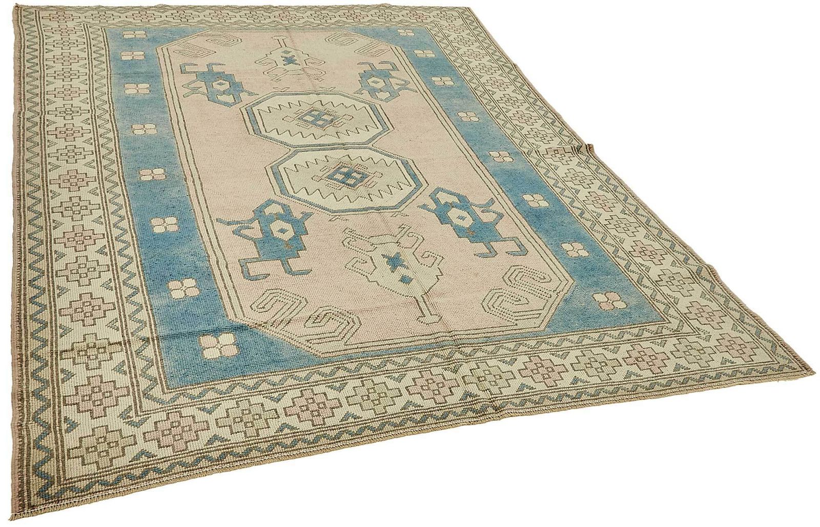 Beige Handmade Turkish Oriental Rug 184 Cm X 255 Cm photo furniture
