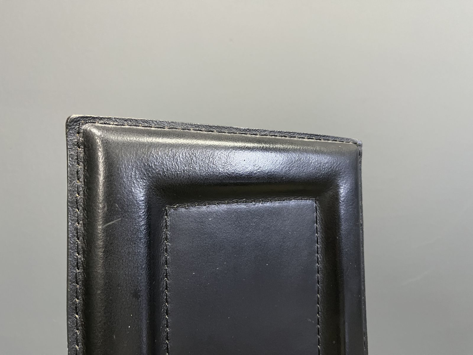 Vintage Black Leather Dining Chairs, Set Of 6, 1980s photo vinterior