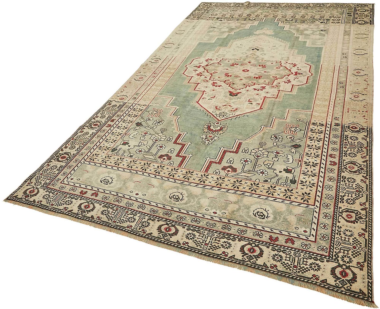 Beige Handmade Turkish Oriental Rug 172 Cm X 317 Cm photo for sale
