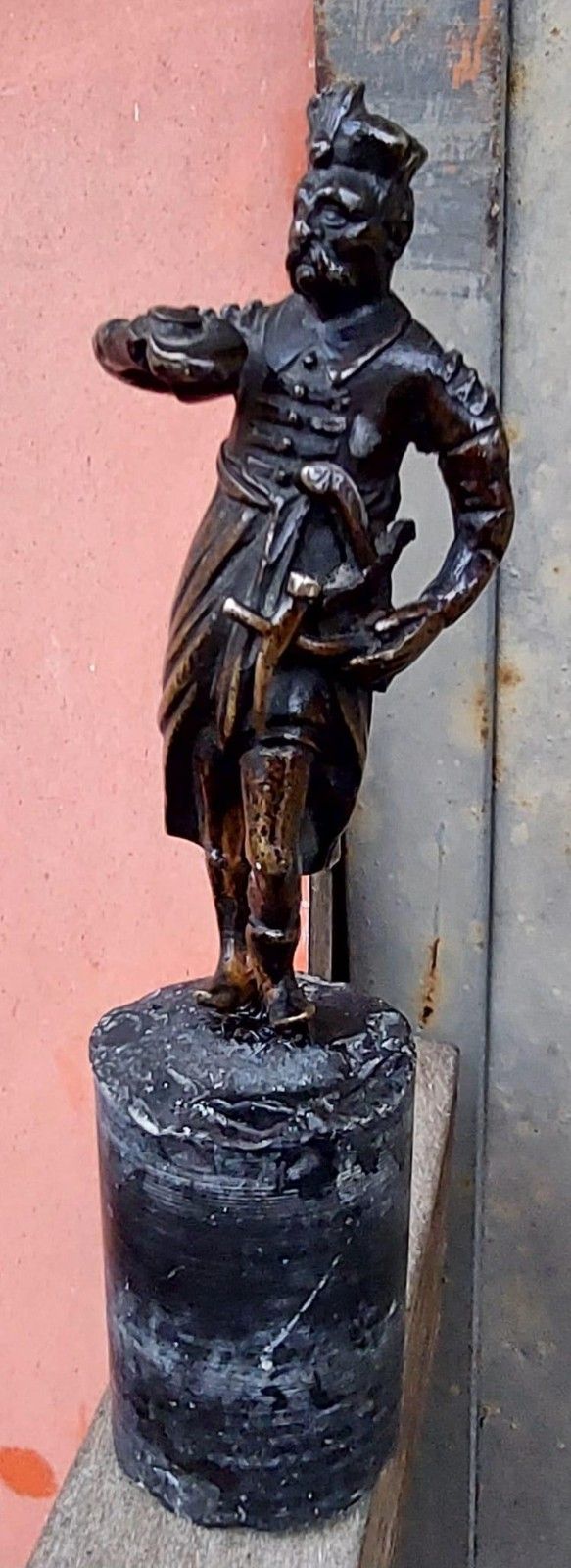 Antique Bronze Orientalist Sculpture Turkish Soldier 19th Century France photo furniture