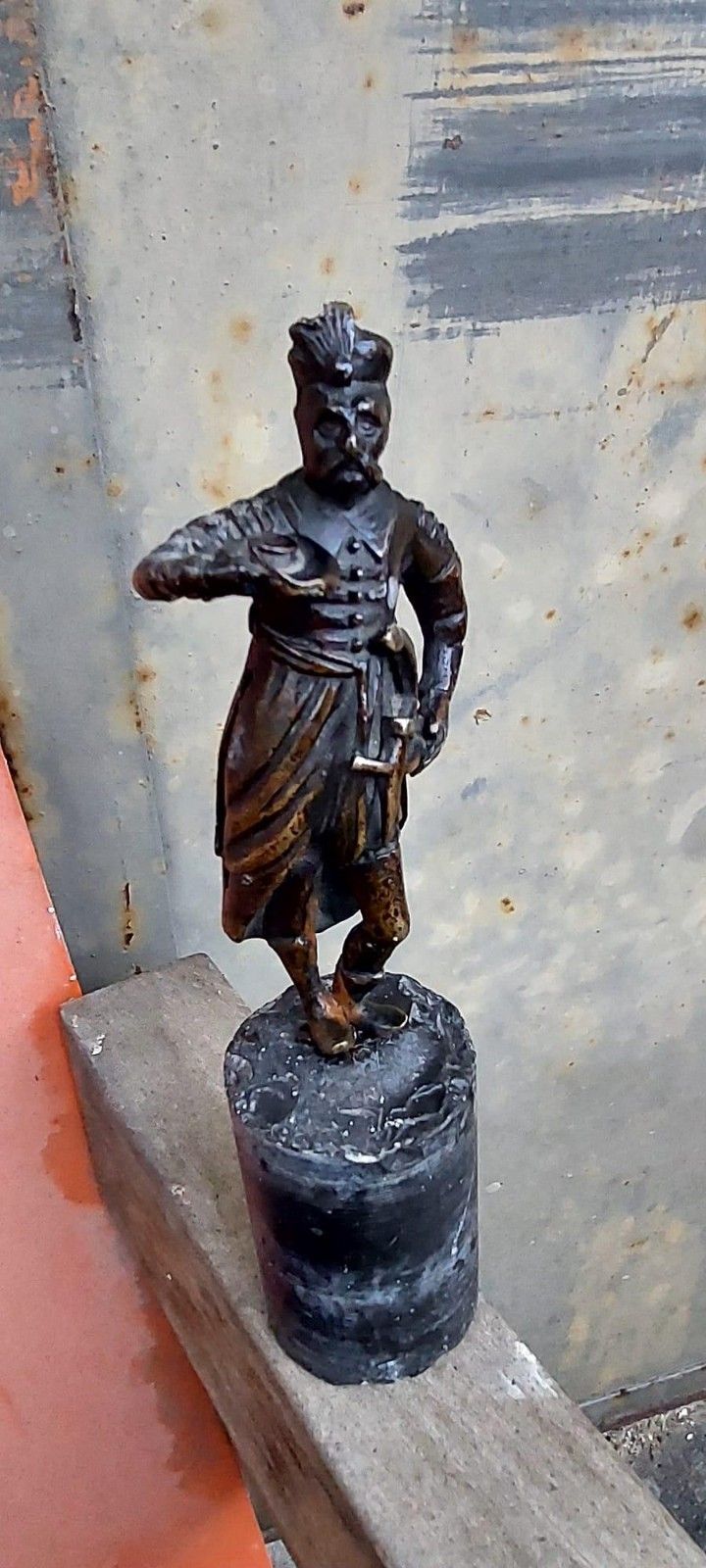 Art Antique Bronze Orientalist Sculpture Turkish Soldier 19th Century France photo