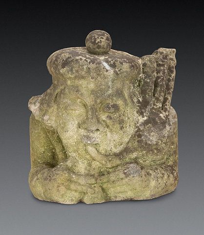 Early 19th Century Carved Stone Model Of A Piper
