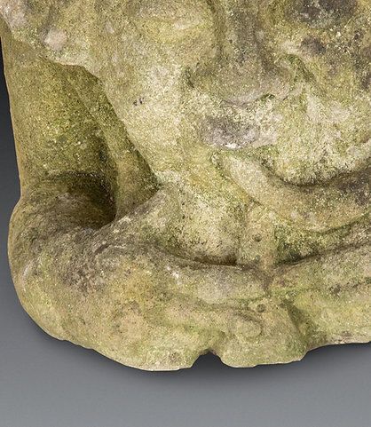 Early 19th Century Carved Stone Model Of A Piper photo Art