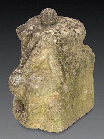 Early 19th Century Carved Stone Model Of A Piper photo 950.0