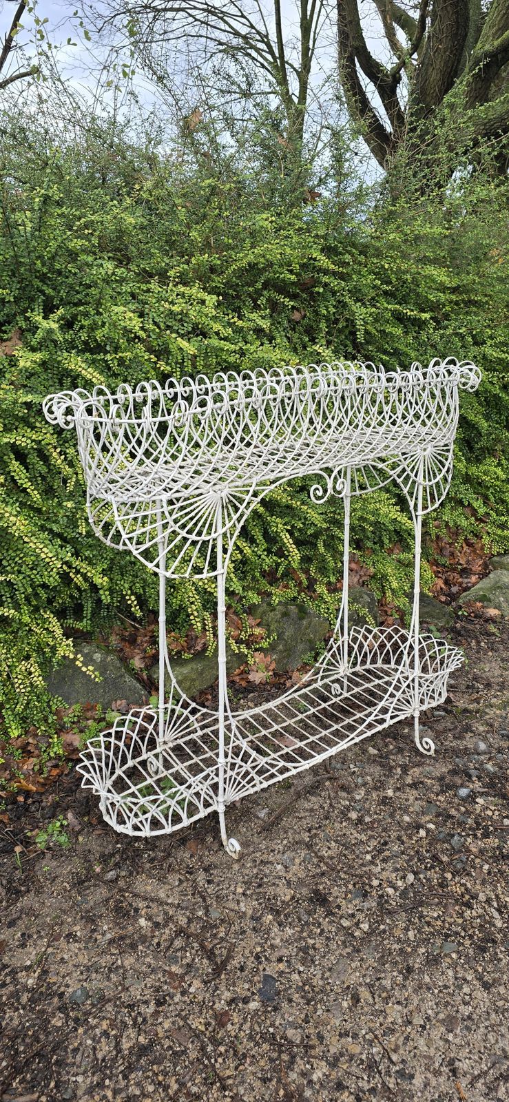 Large Antique Wire Garden Planter photo buy