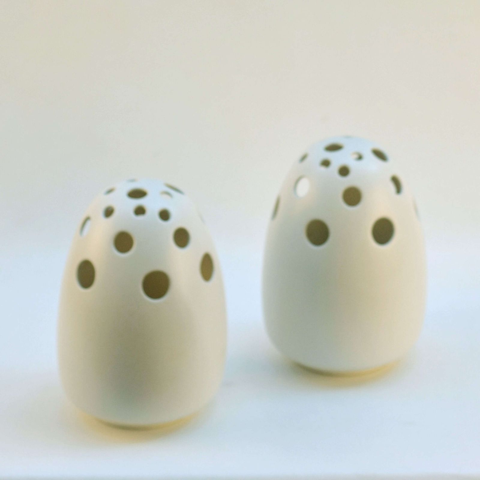 Pair Of Large Sculptural Cream Ceramic Vases photo 850.0