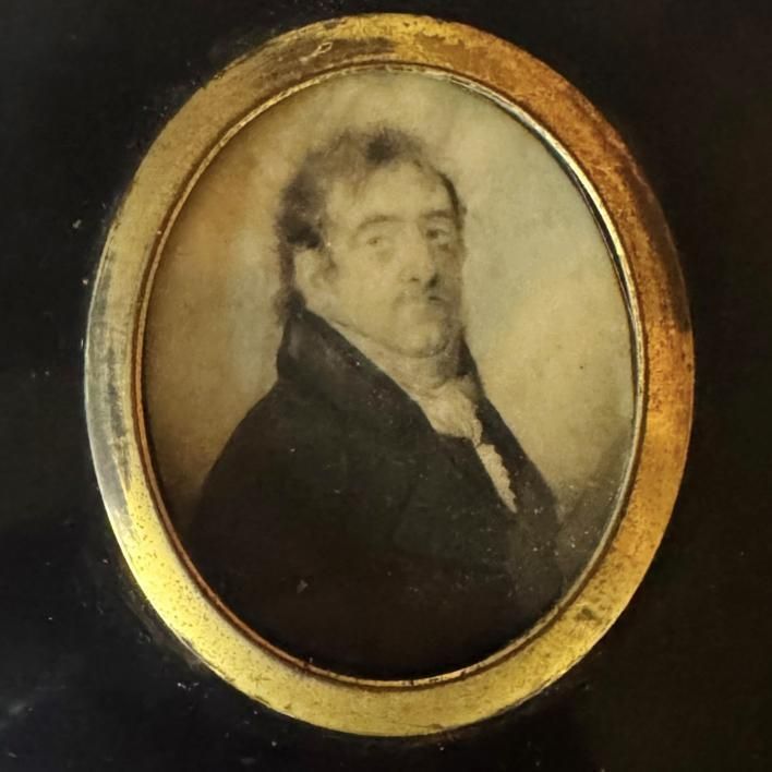Early 19th Century Miniature Portrait Of William Ponder photo furniture