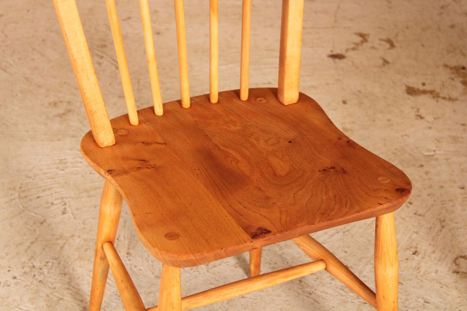 Set Of 2 Of Mid Century Ercol Elm And Beech Chairs Circa 1950s photo Furniture