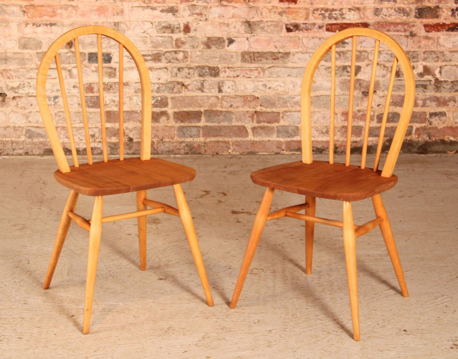 Set Of 3 Of Mid Century Ercol Model 400 Chairs Made In Elm And Beech Circa 1960s photo vinterior