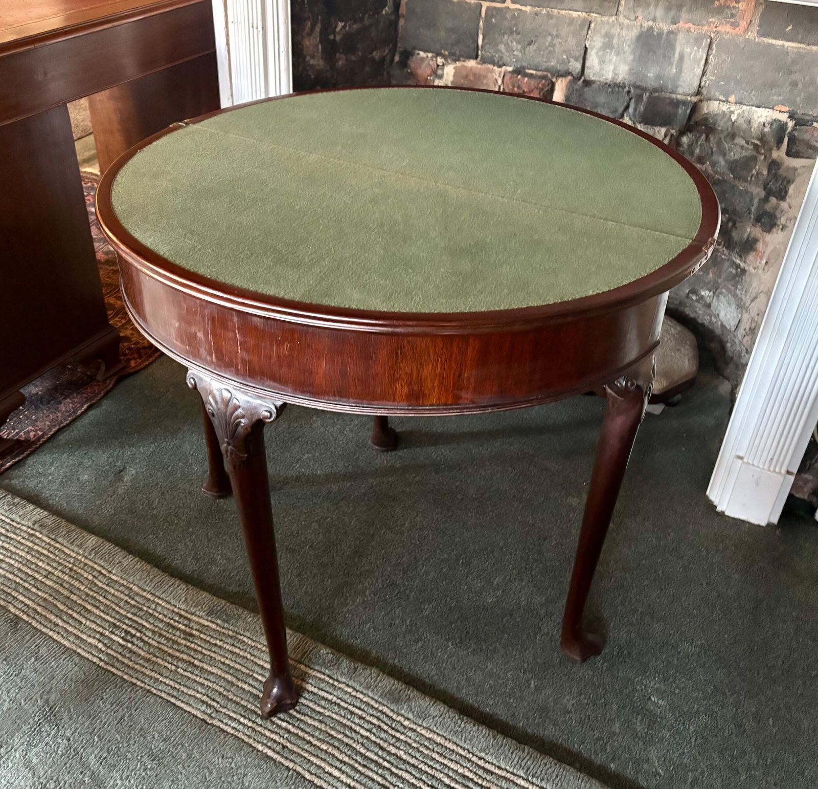 Small George III Mahogany Demi Lune Card Table photo buy