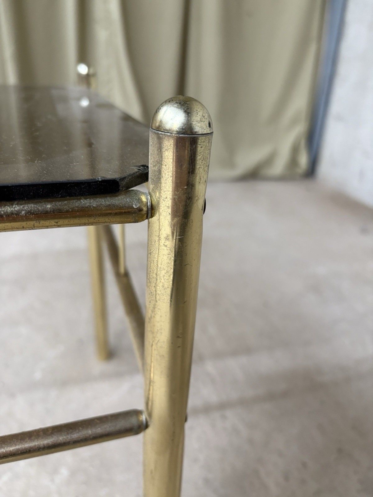 Vtg Late Mid Century Hollywood Regency Style Side Table Italian Retro R959 photo vintage