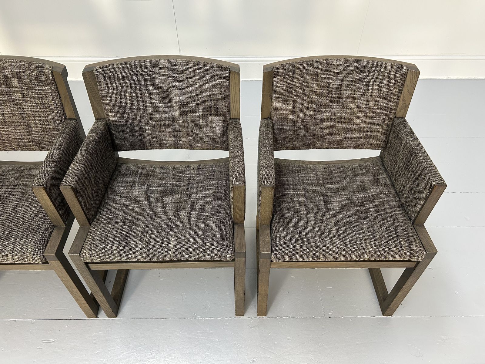4 B&B Italia Maxalto "Musa" Dining Armchairs In Woven Fabric photo 2900.0
