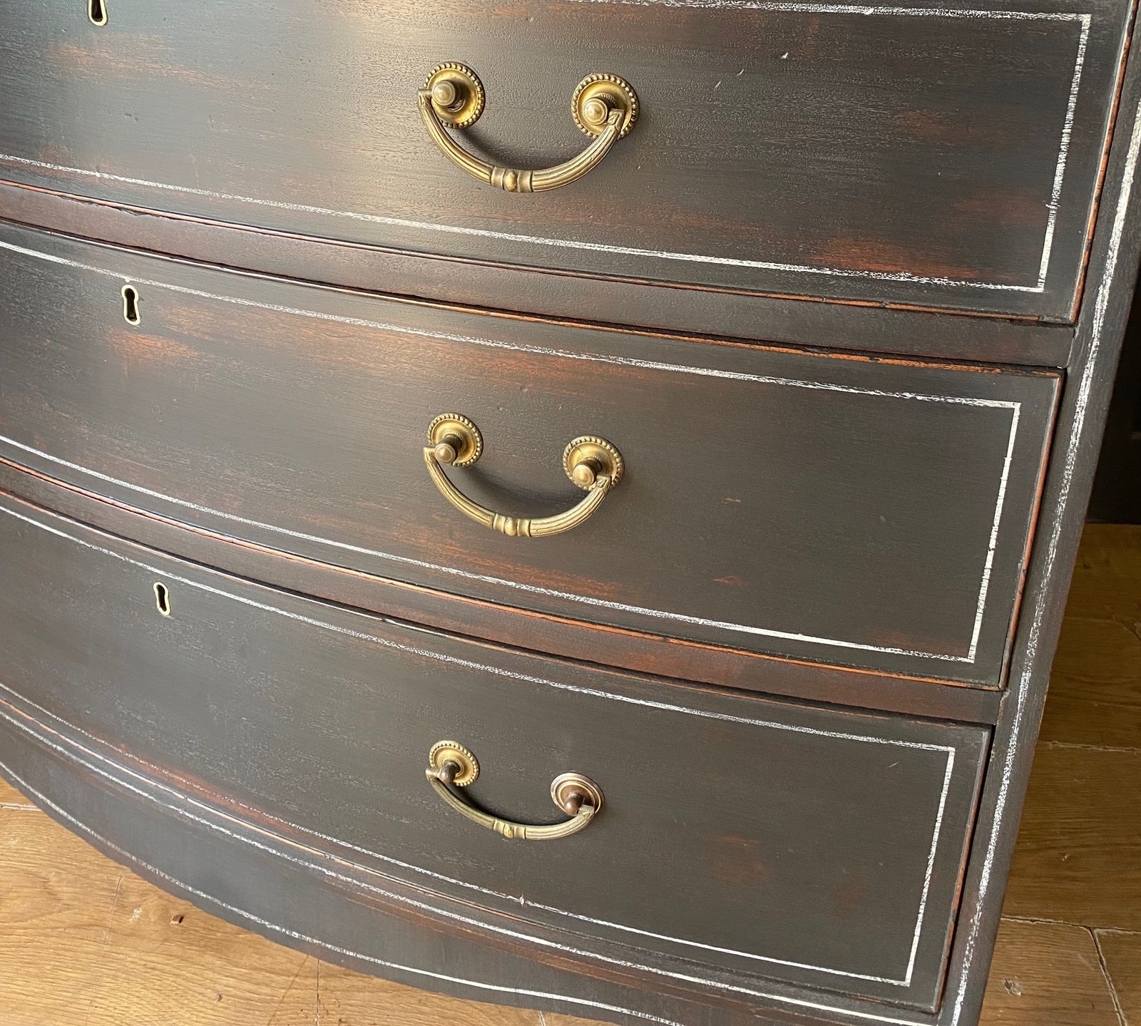 Black Bow Front Chest Of Drawers photo buy