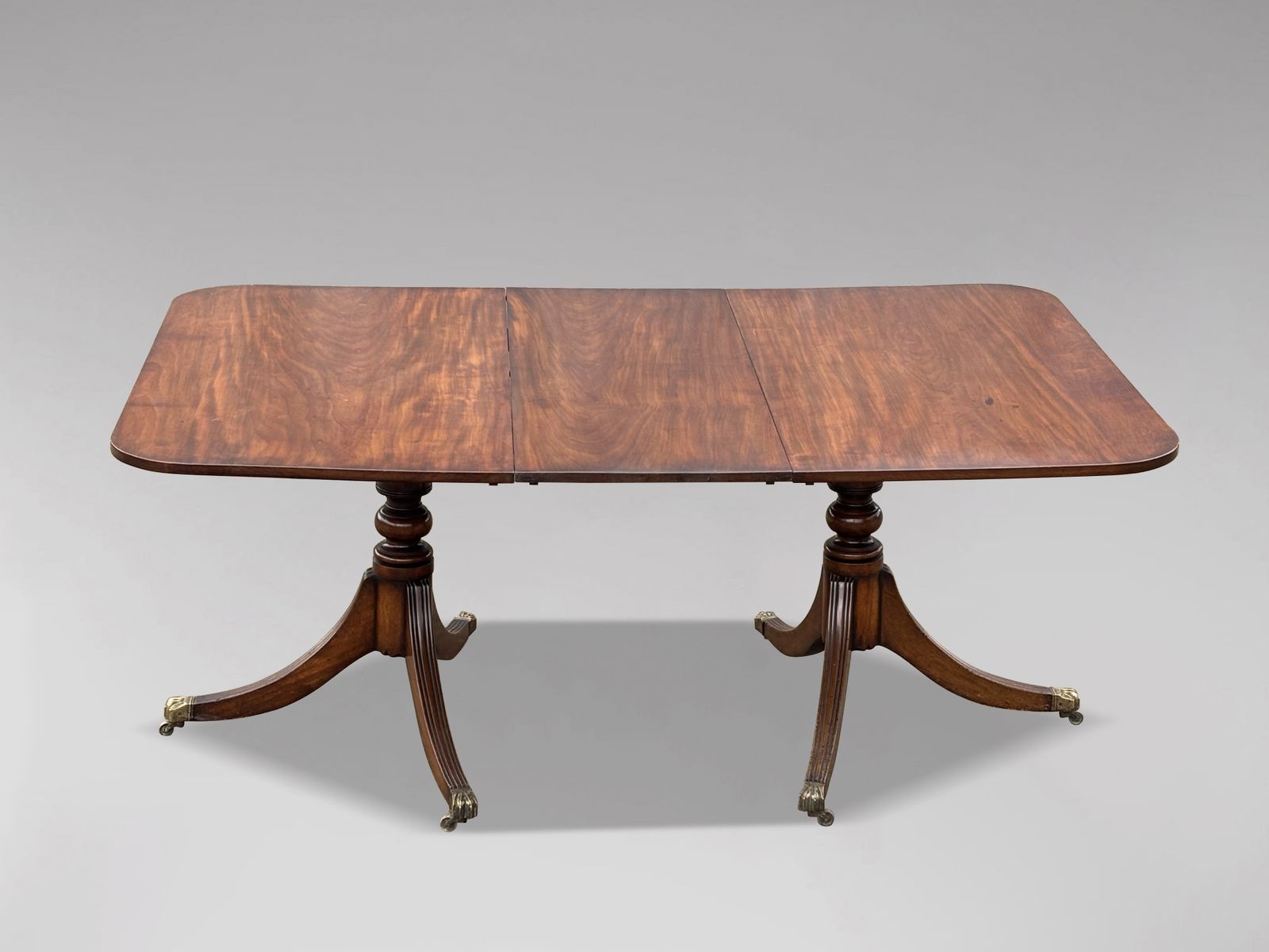 Early 19th Century Georgian Mahogany Twin Pedestal Dining Table photo furniture
