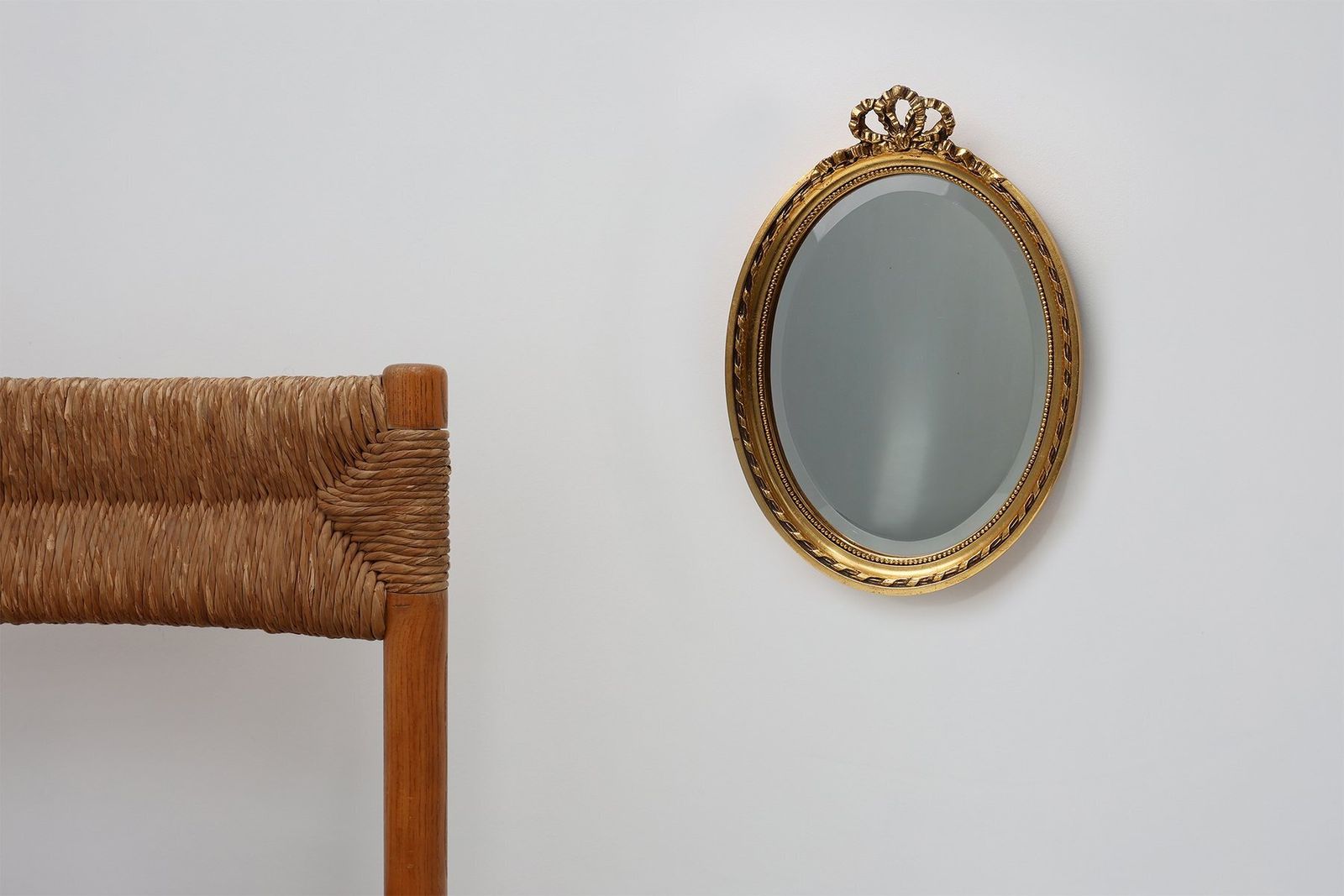 Home Decor Louis Philippe Dutch Wood With Beveled Mirror From Pieterman, 1950s photo