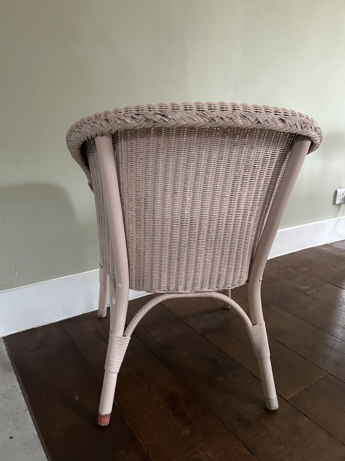Vintage Lloyd Loom Tub Chair   Pink Painted Frame photo 99.0