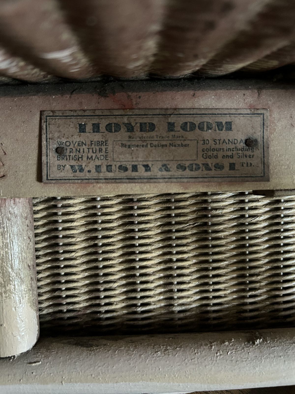 Vintage Lloyd Loom Tub Chair   Pink Painted Frame photo buy