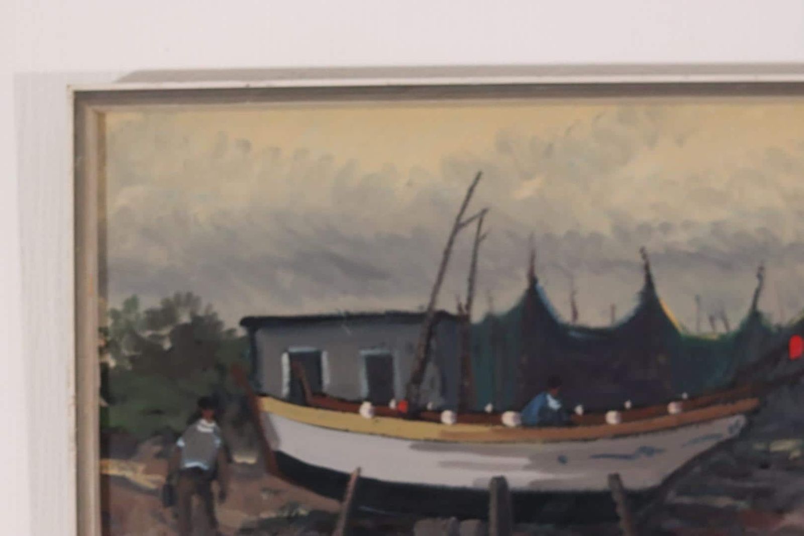 Original Mid Century  Swedish Oil On Canvas – “Toulodo” By S. Sinde – Vintage & Dated 1969, Framed  49 × 41 Cm (19.3" × 16.1") photo Art