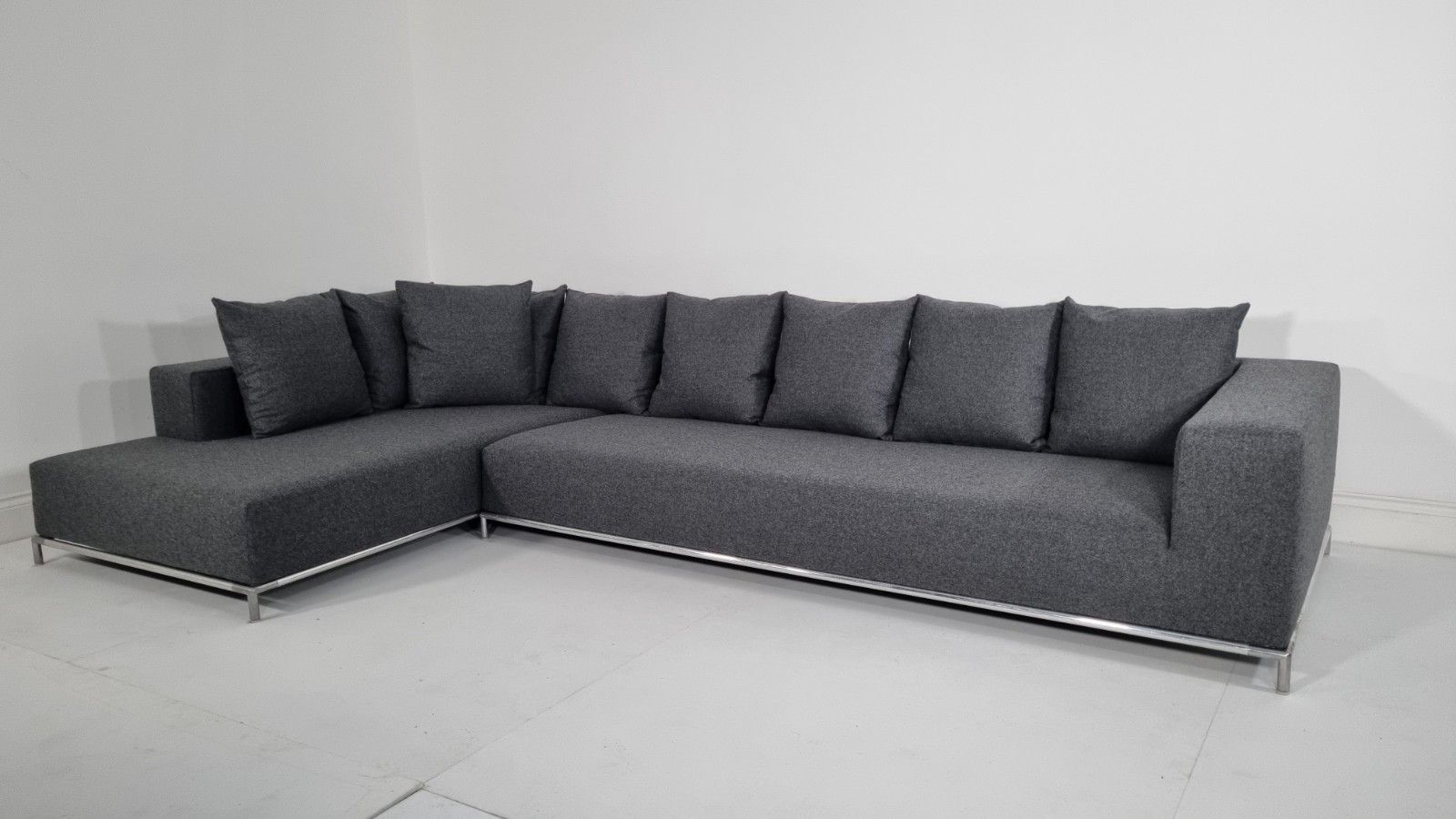 Bb Italia George Grande L Shape In Soft Charcoal Wool Immaculate Condition photo furniture