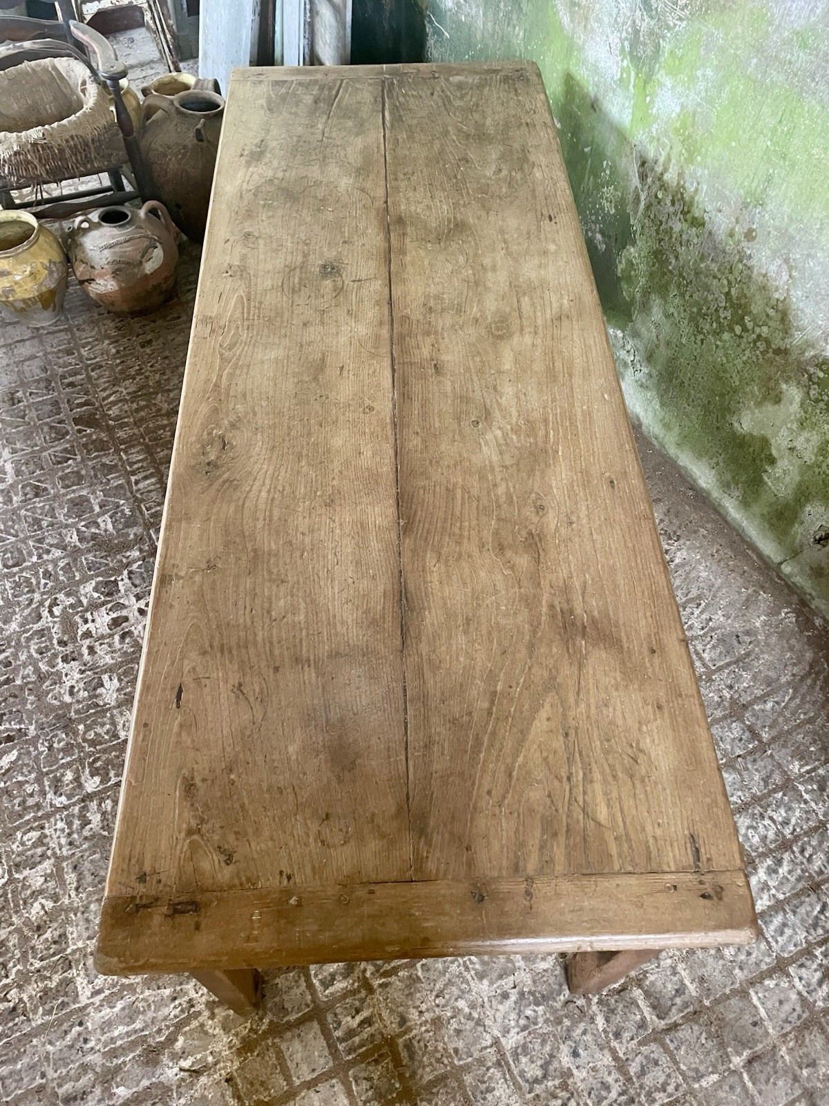 Antique 19th C. French Oak Two Plank Farmhouse Table . photo buy