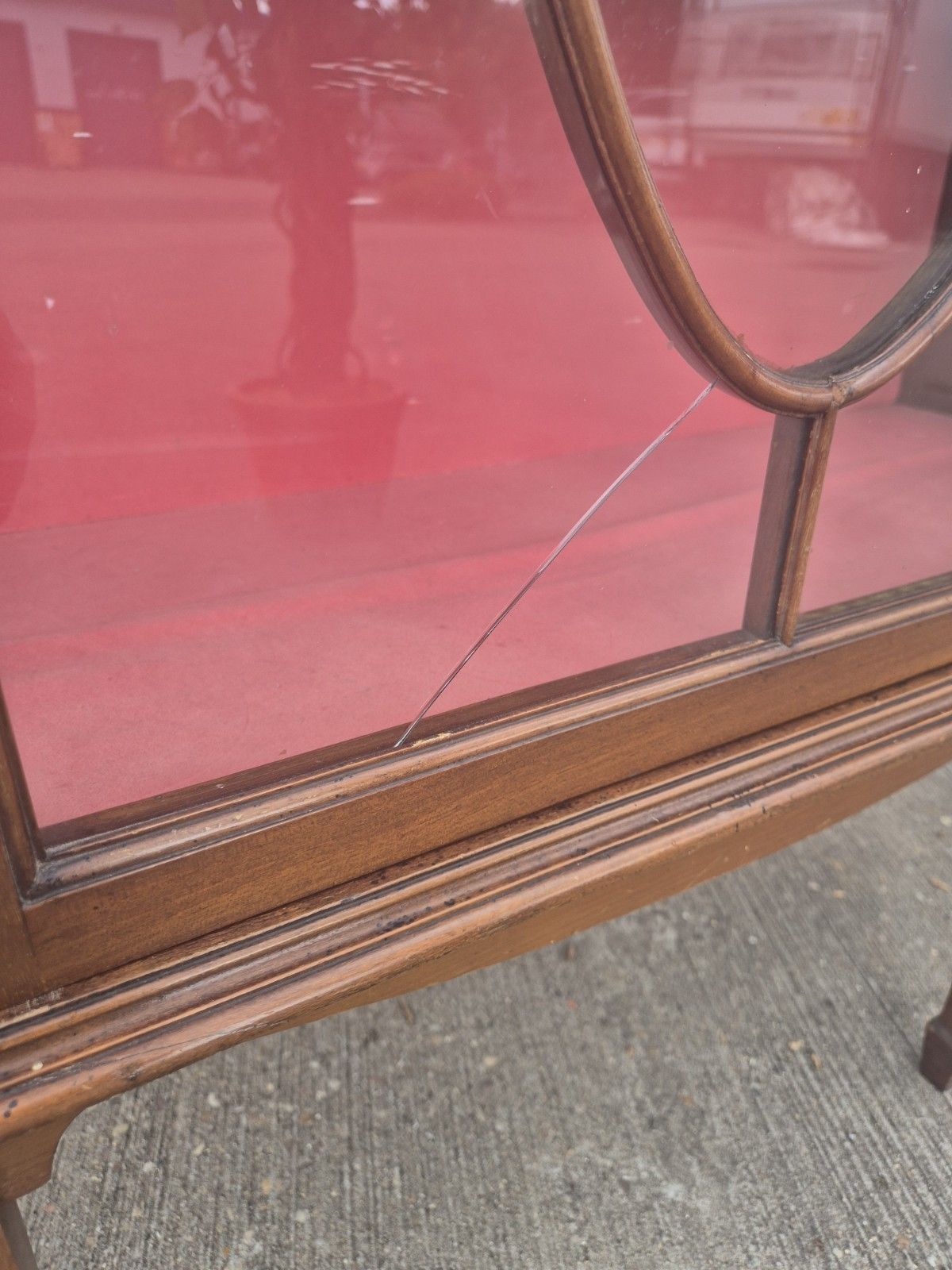 Antique Edwardian Inlaid Mahogany Bow Fronted Display Cabinet photo buy