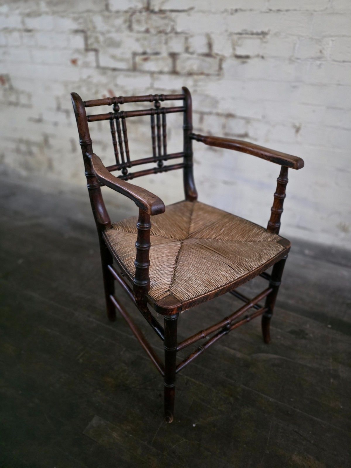 Original Antique Arts And Crafts Sussex Armchair photo for sale